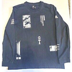 Adidas ID Icon Racing Motorsports Mashup L/S T-Shirt Men's Size Large